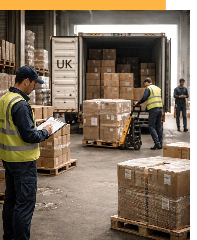 Доставка грузов из Великобритании с таможенным оформлением от 12876